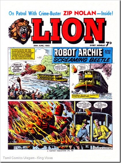 Lion 26 June 1965 (01) Front Page Robot Archie