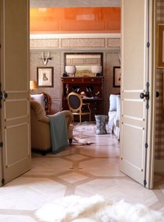Patricia Gray Interior Design Blog Benjamin Moore Paint And The Hermes Orange Is A Word That Conjures Up An Image In One S Mind Who Would Not Love To Have Lacquered Ceiling The Color Of Box Like This Room