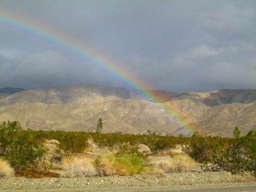 Rainbow over the Little San Bernardino Mountains Palm Springs 