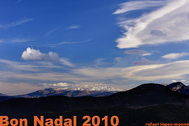 El Puigmal. Vista des del mirador del Turó Galliner de la serra de Cadí. Parc Natural del Cadí-Moixeró.Alàs i Cerc, Alt Urgell, Lleida