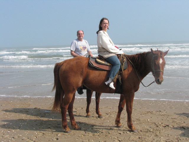 [5293 Bill and Karen Horseback Riding on the Beach South Padre Island Texas[2].jpg]