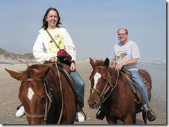 5294 Bill and Karen Horseback Riding on the Beach South Padre Island Texas