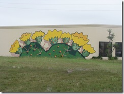 5474 Cactus Mural on Wall South Padre Island Texas