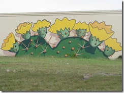 5475 Cactus Mural on Wall South Padre Island Texas
