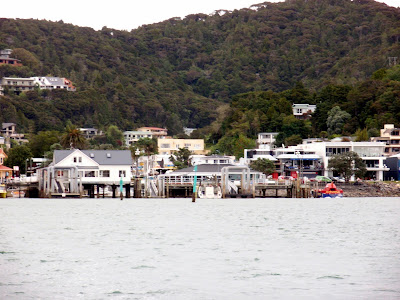 Looking at Paihai in the distance as we ferry to Russell