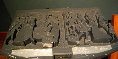 Braille art metal panel in the Musée Cluny, Paris