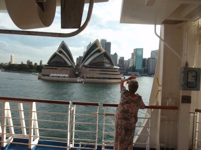 The Sydney Opera House from aboard ship