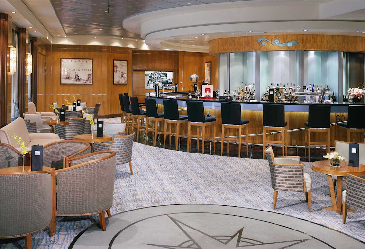 Head to the sophisticated Chart Room, featuring maritime displays, nautically themed décor and live jazz, for refreshments before or after dinner aboard Queen Mary 2.  