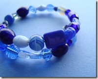 blue mem wire bracelet