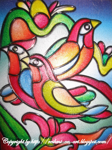 Stain-glass-painting-birds-design