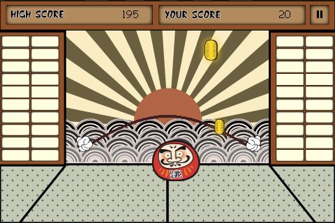 常常為了吃金幣而用手指點螢幕時,又讓不倒翁跟著跳起來,降落時就絆到繩子了 常常為了吃金幣而用手指點螢幕時,又讓不倒翁跟著跳起來,降落時就絆到繩子了