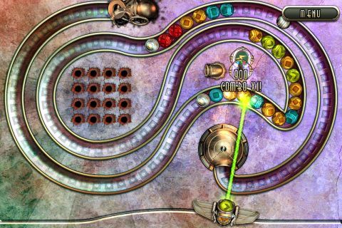 固定色球清除完畢後,出球口即被炸毀。 固定色球清除完畢後,出球口即被炸毀。