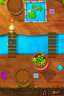 Kiko的移動方式是朝上下左右四個方向直直滾去，直到碰到障礙物才會停下