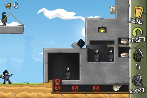 有些關卡還會出現煙囪、水管等狹窄的通道，相當考驗榴彈手的瞄準能力。