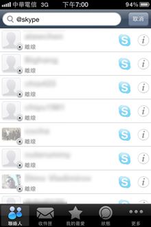 在服務前方加上@（如輸入@skype）即可搜尋此服務的所有帳號！