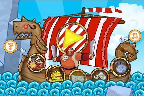 進入應用程式畫面後會出現很可愛的海盜船選單