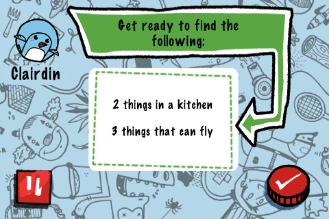 在關卡開始前，會先顯示指定尋找的物件