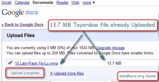 Finished Uploading Tayardaw