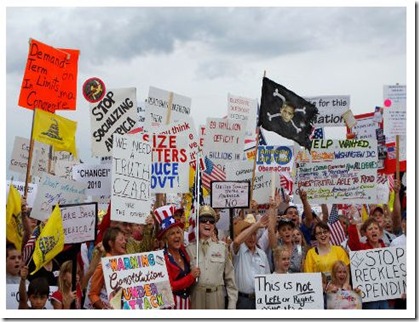 Les Tea Party Patriots le 31 août 2009 dans l'Arizona. Photo de Joshua Lott / Reuters