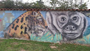 Mural Jaguar Mono Araña