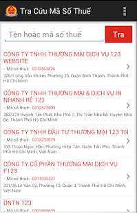 Tra Cứu Mã Số Thuế, ma so thue Screenshots 3