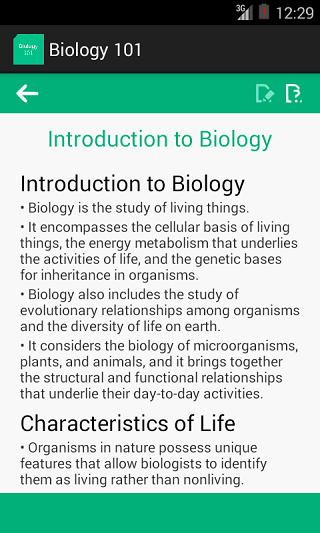 Biology 101 Screen 3