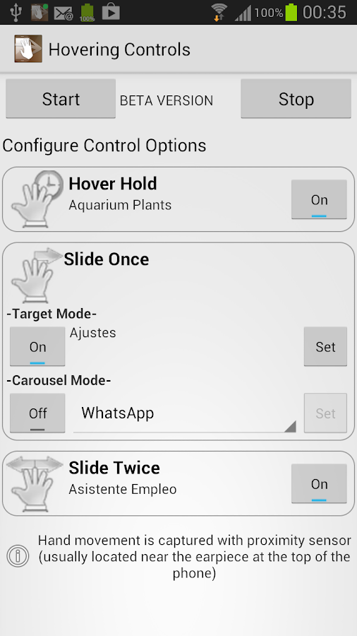 Hovering Controls - screenshot