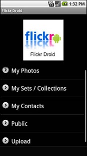 Android application Flickr Droid screenshot
