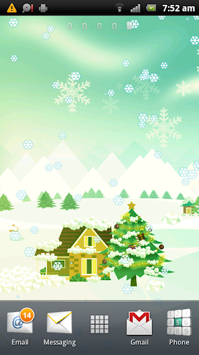 Snowing Christmas Wallpaper