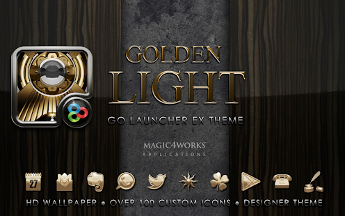 GO Launcher theme Golden Light