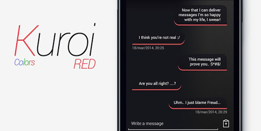 Kuroi Red - EvolveSMS Theme