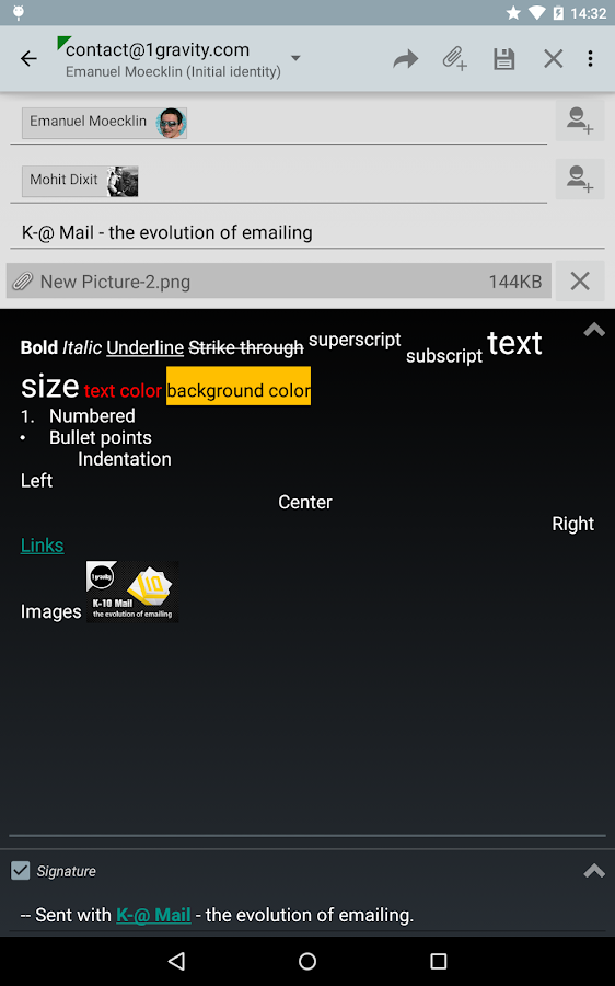    K-@ Mail Pro - Email App- screenshot  