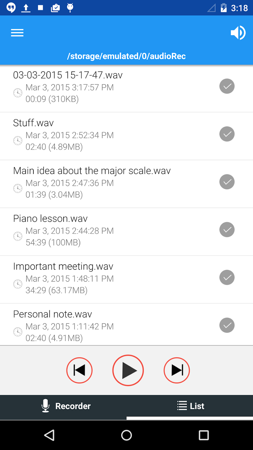 Voice Recorder Pro Screen 3