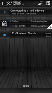 Black Wood Blue CM11 Theme - screenshot thumbnail