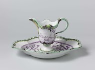 Lampetstel, beschilderd met een waterlandschap