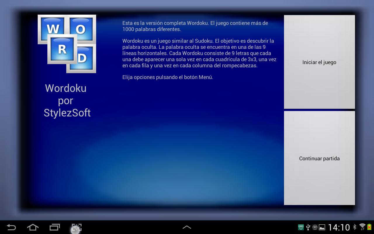 Android application Wordoku screenshort