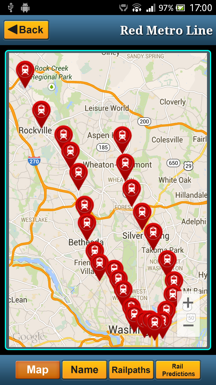 Washington DC Metro RAIL &amp; BUS Screen 3