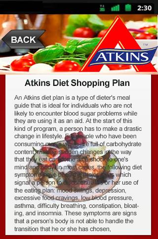 Atkins Diet Shopping Plan