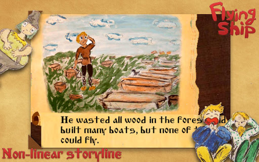 Interactive story: Flying ship