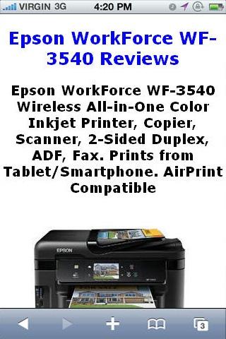 WF3540 Inkjet Printer Reviews