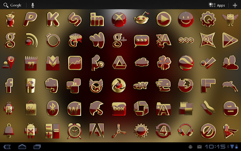 Next Launcher Thème d'or rouge - screenshot thumbnail