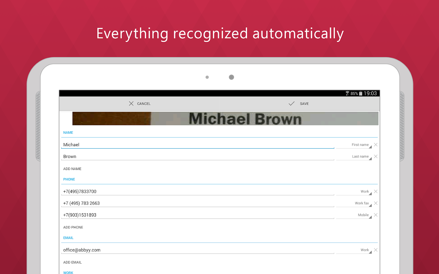 Business Card Reader Pro Android Apps On Google Play