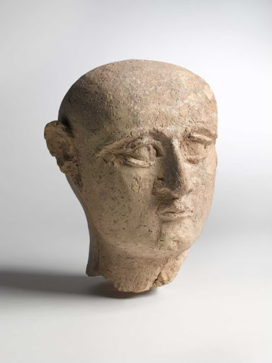 Head of a Babylonian worshiper, presented as a temple offering