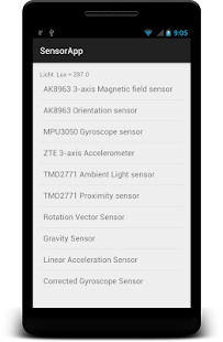 SensorApp Screenshots 1