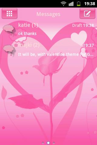 GO SMS Pro Theme Valentine