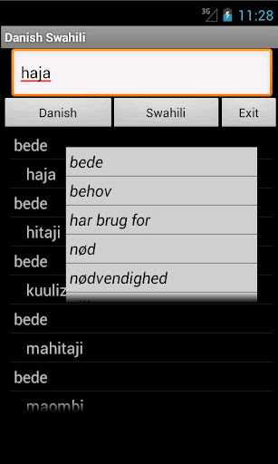 Danish Swahili Dictionary