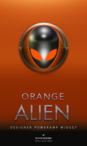 Poweramp Widget Orange Alien