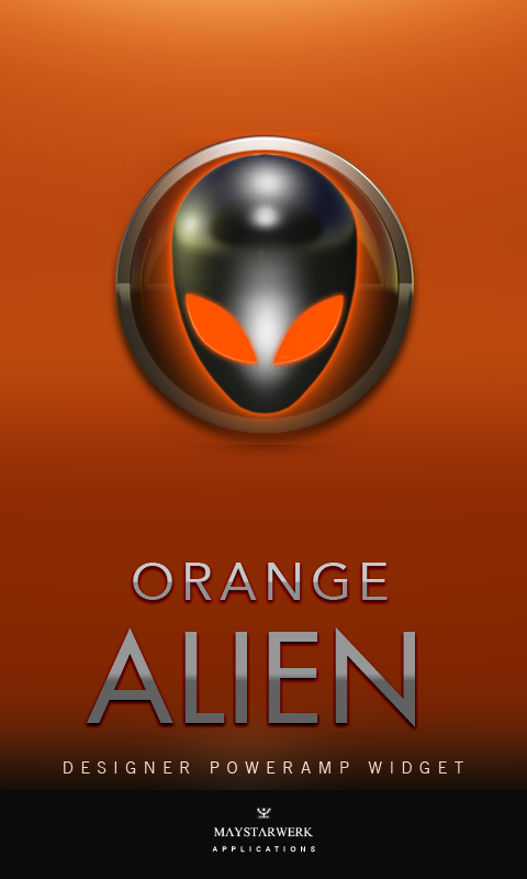 Poweramp Widget Orange Alien Screen 3
