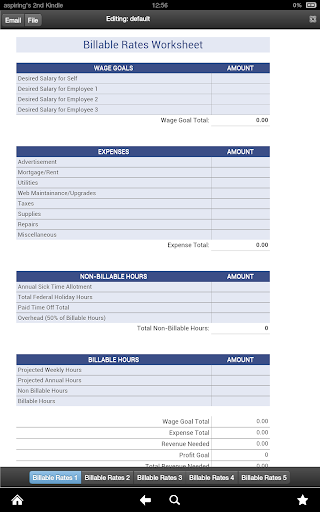 Billable Rates