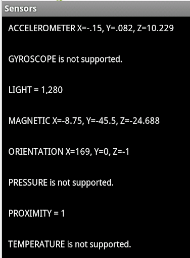 Sensors Test Pro